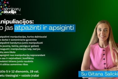 Manipuliacijos: kaip jas atpažinti ir apsiginti - Event image